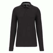 WK Designed To Work Polo manches longues homme Dark Grey 3XL 65% Polyester | 35% Coton - XXXL gris 3663938185699