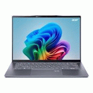 Acer Swift Go 14 SFG14-01-X817 Qualcomm Snapdragon X1P-42-100 Ordinateur portable 36,8 cm (14.5") WUXGA 16 Go LPDDR5x-SDRAM 512 Go SSD Wi-Fi 7 (802.11be) Windows 11 Home Gris Acer Swift Go 14 SFG14-01-X817 Qualcomm Snapdragon X1P-42-100 Ordinateur portable 36,8 cm (14.5") WUXGA 16 Go LPDDR5x-SDRAM 512 Go SSD Wi-Fi 7 (802.11be) Windows 11 Home Gris