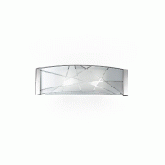 Applique murale moderne en verre blanc 2xE27 60W, design élégant et raffiné pour l'éclairage intérieur, L.51 x H.16 cm - Perenz - blanc 5946