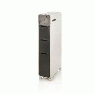 AQA Design Cabinet polyvalent avec roues ZIGGY en polypropylène blanc et ABS fumé L.18 P.42 H.95,5 MP03152 - multicolore plastique polypropylène MP