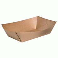 Barquette Kraft 800ml - 21,5x15x5cm - Par 250 - Ingraissable et Imperméable