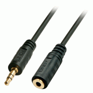 Câble audio Lindy 35652, 2 m, 3,5 mm, noir - noir 35652