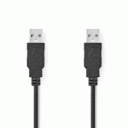 Câble Usb 2.0 A Mâle - A Mâle 2,0 M Noir Usage Non Intensif Nedis - 3665476641316 Câble Usb 2.0 A Mâle - A Mâle 2,0 M Noir Usage Non Intensif Nedis - 3665476641316