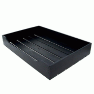 Cagette bois rectangle noir ouverture sur l'avant 60x40x9cm - par 6
