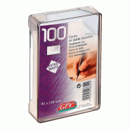 Cartes de visite 250g - 82x128mm - par 100 - Extra blanc