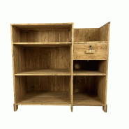 Comptoir accueil Westside L119xP59xH110cm - pin vieilli miel