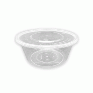 Emballage alimentaire rond 500ml PP avec couvercle 50un - 6621415