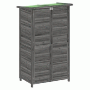 Helloshop26 - Abri de jardin cabane cabanon maison de stockage remise extérieur hangar outils robuste 83 x 57 x 140 cm bois massif 02_0022417 - 30002 Helloshop26 - Abri de jardin cabane cabanon maison de stockage remise extérieur hangar outils robuste 83 x 57 x 140 cm bois massif 02_0022417 - 30002
