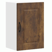 Helloshop26 - Armoire murale de cuisine moderne espace rangement 40 x 31 x 60 cm en bois d'ingénierie chêne fumé 02_0049975 - Bois massif 300023611