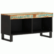 Helloshop26 - Meuble TV industriel avec rangement spacieux 85 x 33 x 43,5 cm en bois massif de récupération marron 02_0047148 - marron Bois massif 3