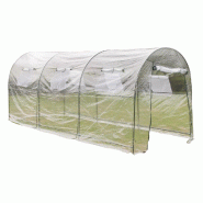 Helloshop26 - Serre de jardin 450x190x200 cm jardinage plastique 1602006 - acier 3000078964799