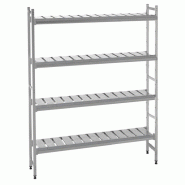 KBS Gastrotechnik KBS Aménagement d'étagères 1140 x 400 x 1600 mm en aluminium anodisé 4 étagères - 4059395010985