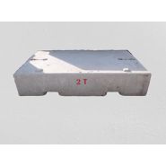 Masse de base 2T avec passage de fourche pour essai de palans et ponts roulants- 2000 x 1200 x 395mm - REF2222000