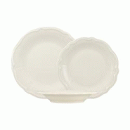 Novastyl - Lot 36 Assiettes Charlotte En Gres Blanc - 3256391044445 Novastyl - Lot 36 Assiettes Charlotte En Gres Blanc - 3256391044445