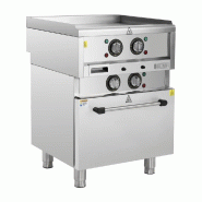Plancha électrique lisse en ACIER sur four à convection L600mm - Buffalo - SA809