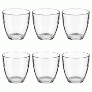 San Ignacio VIVALTO - Set de 6 verres en verre taillé 150ml - transparent verre SANR530