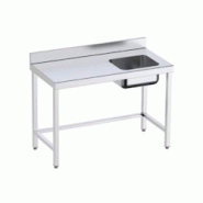 Table inox de préparation avec bac à droite sur support P 700 mm | Distform-bac A droite longueur 1400 mm - 8445842016758 Table inox de préparation avec bac à droite sur support P 700 mm | Distform-bac A droite longueur 1400 mm - 8445842016758