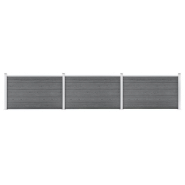 Vidaxl clôture de jardin wpc 526x106 cm gris 3053248