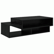 VidaXL Table basse Chêne noir 105 x 50 x 32,5 cm Bois d'ingénierie Modèle Atlas Smart - 8000205