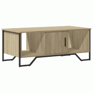 VidaXL Table basse chêne sonoma 100x51x40 cm bois d'ingénierie Modèle Karma Pro - 848490