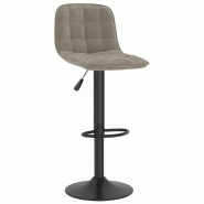 VidaXL Tabouret De Bar Gris Clair Velours - gris 333980