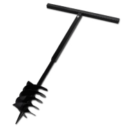 Vidaxl tarière de sol avec mèche de tarière 180 mm acier noir 141027 Vidaxl tarière de sol avec mèche de tarière 180 mm acier noir 141027