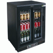 Arrière-bar 1 porte vitrée coulissante noir température +2/+10 °c c... - PC1C