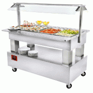 Buffet self service réfrigéré 4x gn1/1-150 bois blanc - PBSB/4N-A1-R2_0