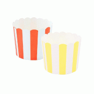Caissette muffin carton à rayures assorties Ø5,3x4,2cm - par 2400