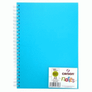 CANSON Lot de 5 Carnet de notes 50 feuilles A5 120g/m², couv. Polypro coloris bleu - 3148951277083