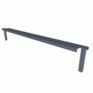 Chapeau de tête de gondole GP25 anthracite 133x6x3 cm