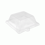 Couvercle dôme transparent PET 18,5x18,5x3cm pour bol 37113, 37114 - par 50