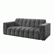 Deladeco Canapé fixe 3 places moderne en tissu Hike - 3665367376372