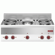 Diamond - Cuisinière électrique 5 plaques -Top- - réf. E60/5P9T-230/3-N - gris AKS-E60/5P9T-230/3-N