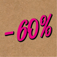 Etiquettes adhésives -60% kraft lisse / rose 35x35mm - par 500