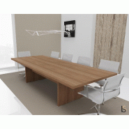 Grande table de réunion rectangulaire TAK - Mobel Linea. - Non, Acacia foncé, 300_0