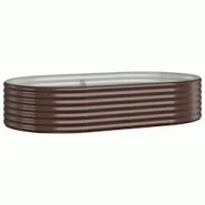 Helloshop26 - Jardinière bac lit surélevé 175 x 100 x 36 cm plantes fleurs terrasse jardin de jardin acier enduit de poudre marron 02_0039504 - 300 Helloshop26 - Jardinière bac lit surélevé 175 x 100 x 36 cm plantes fleurs terrasse jardin de jardin acier enduit de poudre marron 02_0039504 - 300