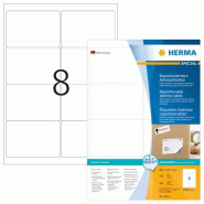 HERMA 800 étiquettes blanches Movables®, format 99,1 x 67,7 mm (100 feuilles A4 / cdt) - 10312