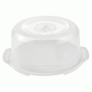 Keeeper Porte-gâteaux avec fermeture à clips, conserve les aliments, ø 37 cm x 15 cm, fabrizio, blanc/translucide - blanc plastique KEE427