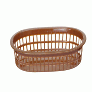 Paniers de service style fast-food, HENDI, Brun, 6 u., 275x175x(H)38mm - plastique polypropylène 426296