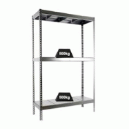 PROREGAL Étagère pour charges lourdes METAL BEAST THREE | HxLxP 200x210x60cm | Charge du compartiment 500kg | Galvanisé - gris métal PR_RS16-26 PROREGAL Étagère pour charges lourdes METAL BEAST THREE | HxLxP 200x210x60cm | Charge du compartiment 500kg | Galvanisé - gris métal PR_RS16-26