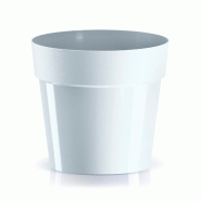 Prosperplast - Pot CUBE BASIC - 12,4x12,4x11,4 cm, blanc - blanc plastique polypropylène ZA3555