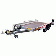 Remorque plateau MECANOREM - RPMS 1602 F - PTAC 2200 Kg - 2 essieux freinés - 367 x 190 cm - Référence HKT-2.5X1.5