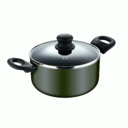 San Ignacio - Casserole avec couvercle Ø24x12 cm en aluminium pressé, antiadhésif - Expert - vert aluminium Q5420
