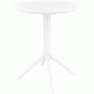 Siesta Exclusive Lot de 2 tables d’extérieur rondes pliantes de 60 cm Sky Table Blanc - blanc plastique polypropylène SP-SI-121WH Siesta Exclusive Lot de 2 tables d’extérieur rondes pliantes de 60 cm Sky Table Blanc - blanc plastique polypropylène SP-SI-121WH