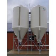 Silo monobloc agricole 3 pieds avec bandes de vision et aération - OSCA303 - BRIGANT POLYESTER