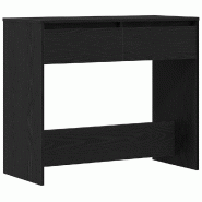Table console chêne noir 89x41x76,5 cm bois d'ingénierie Modèle Apex Évasion Pro - 862081