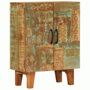 VidaXL Buffet sculpté à la main 55x30x75 cm bois massif récupération Modèle Solstice Élite - 351757