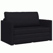 VidaXL Canapé-Lit 110cm Noir Simili cuir Modèle Kerveline - 4106713