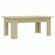 VidaXL Table basse Chêne sonoma 100x60x42 cm Bois d’ingénierie Modèle Atlas Office Pro Évasion - 801182